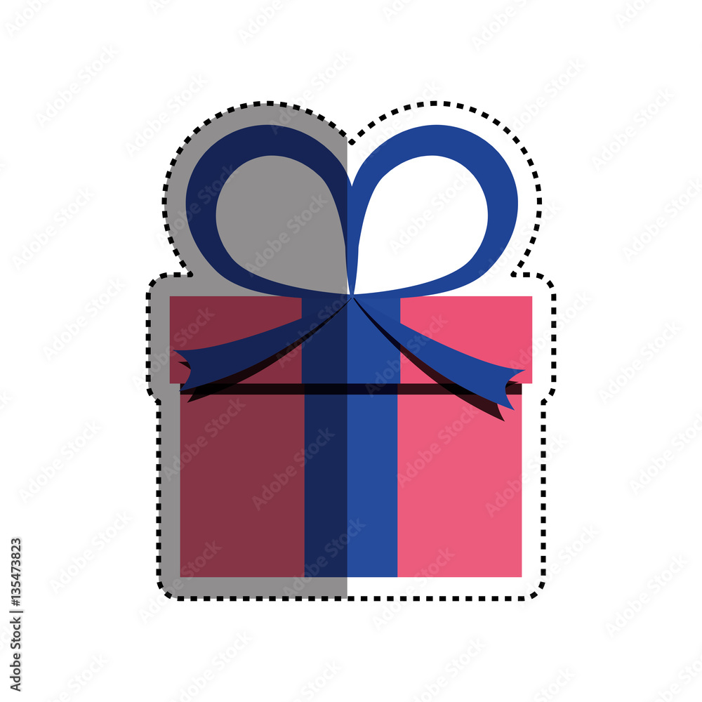 Obraz premium Gift present box icon vector illustration graphic design
