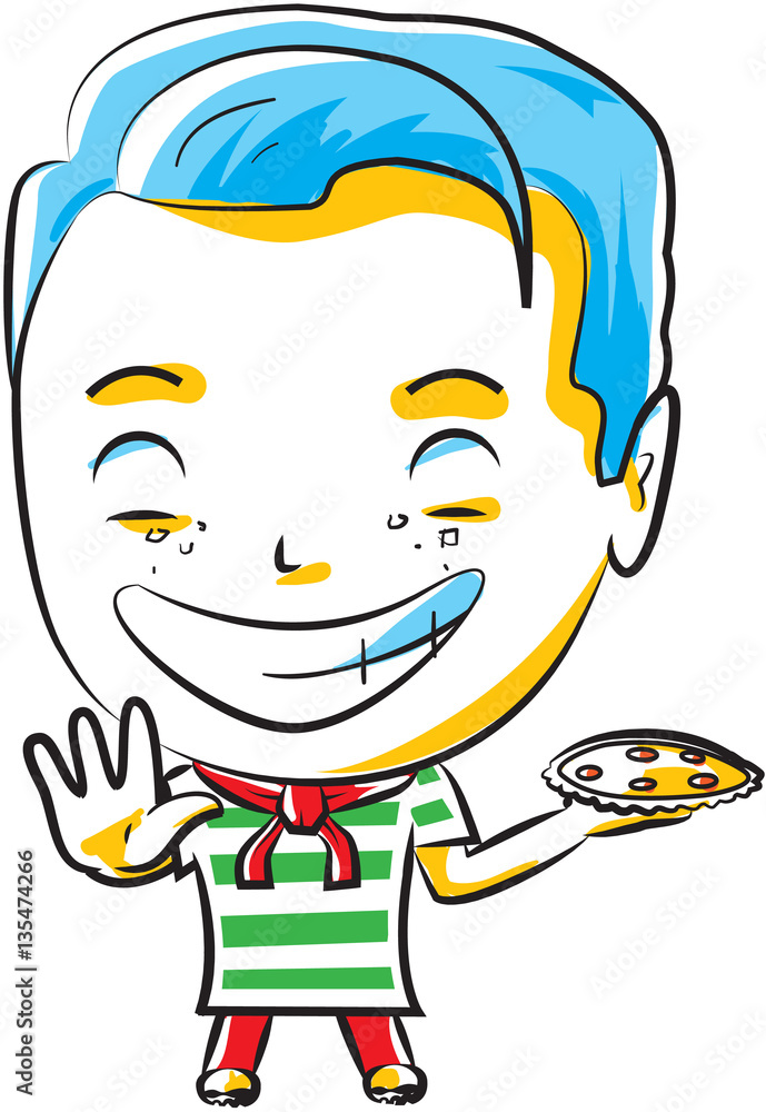 Cute little boy having a pizza Cute little boy having a pizza