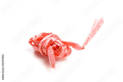 Red plastic rope