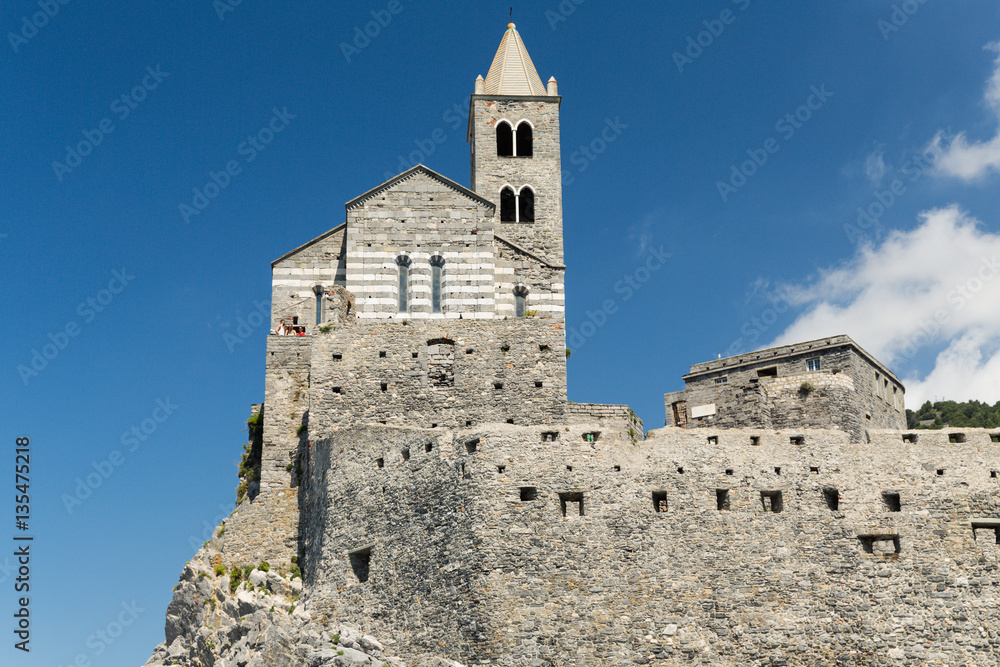 The Gothic Church of St. Peter, in Portovenere Italy