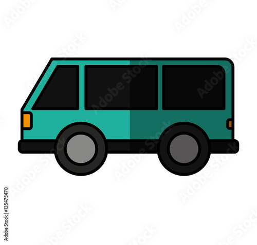 car vehicle travel with suitcases icon vector illustration design