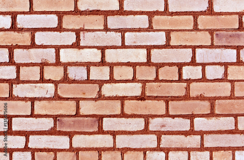 Obraz premium Red color brick wall trexture.