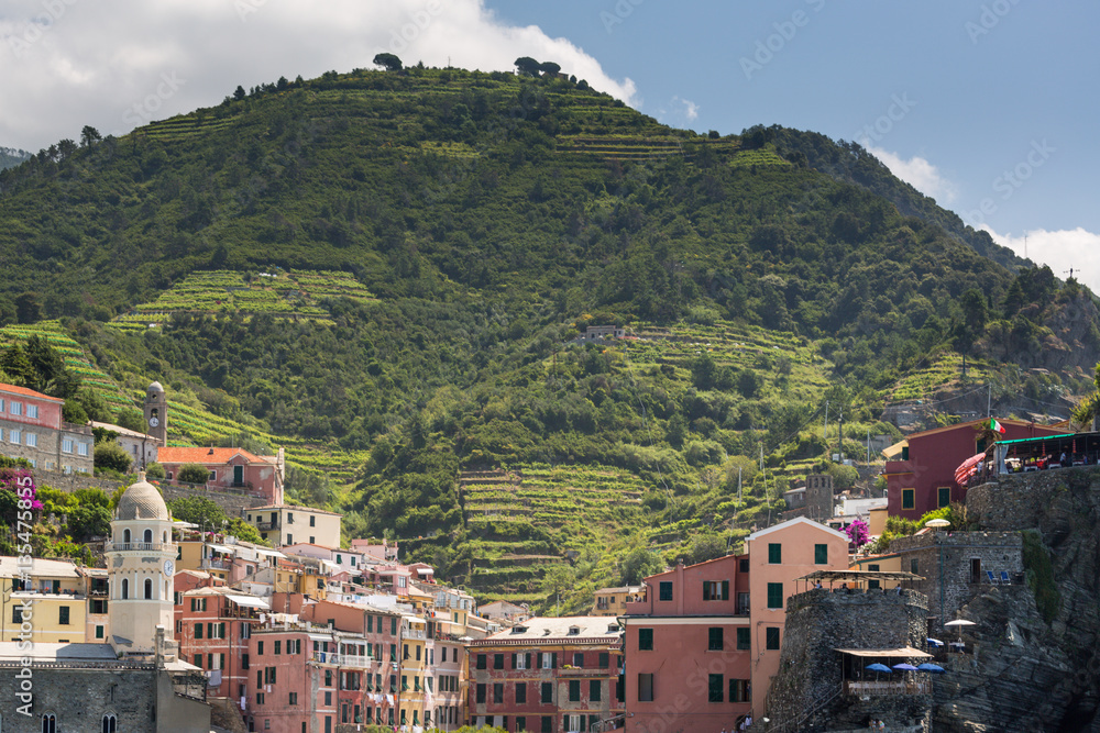 The village of Vernazza of the Cinque Terre