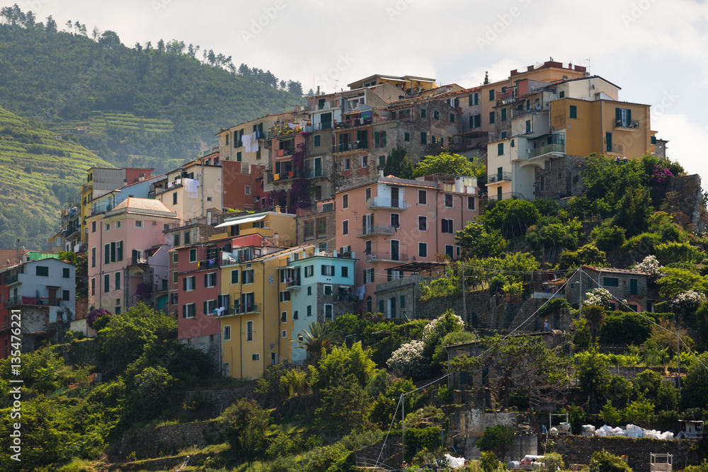 The village of Corniglia of the Cinque Terre