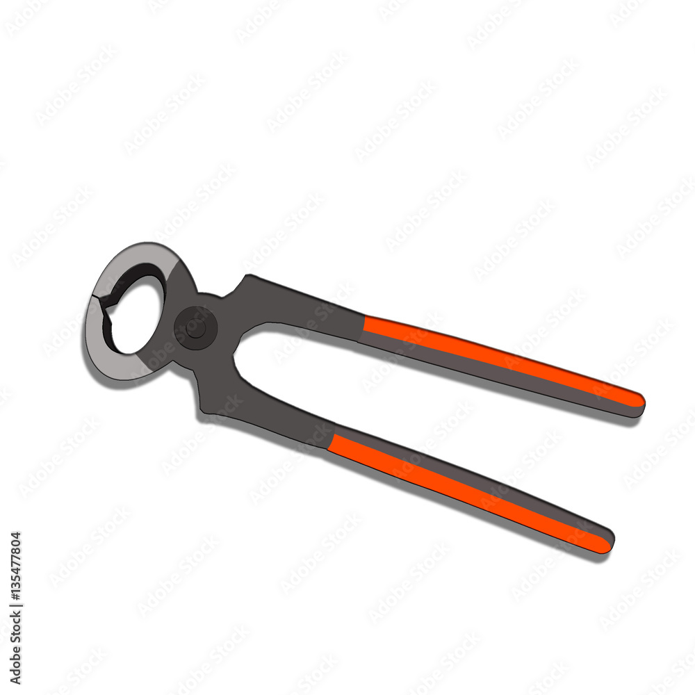 icon with wire cutters. Clippers no gray background. Nippers. workhouse equipment icon with wire cutters. Clippers no gray background. Nippers. workhouse equipment