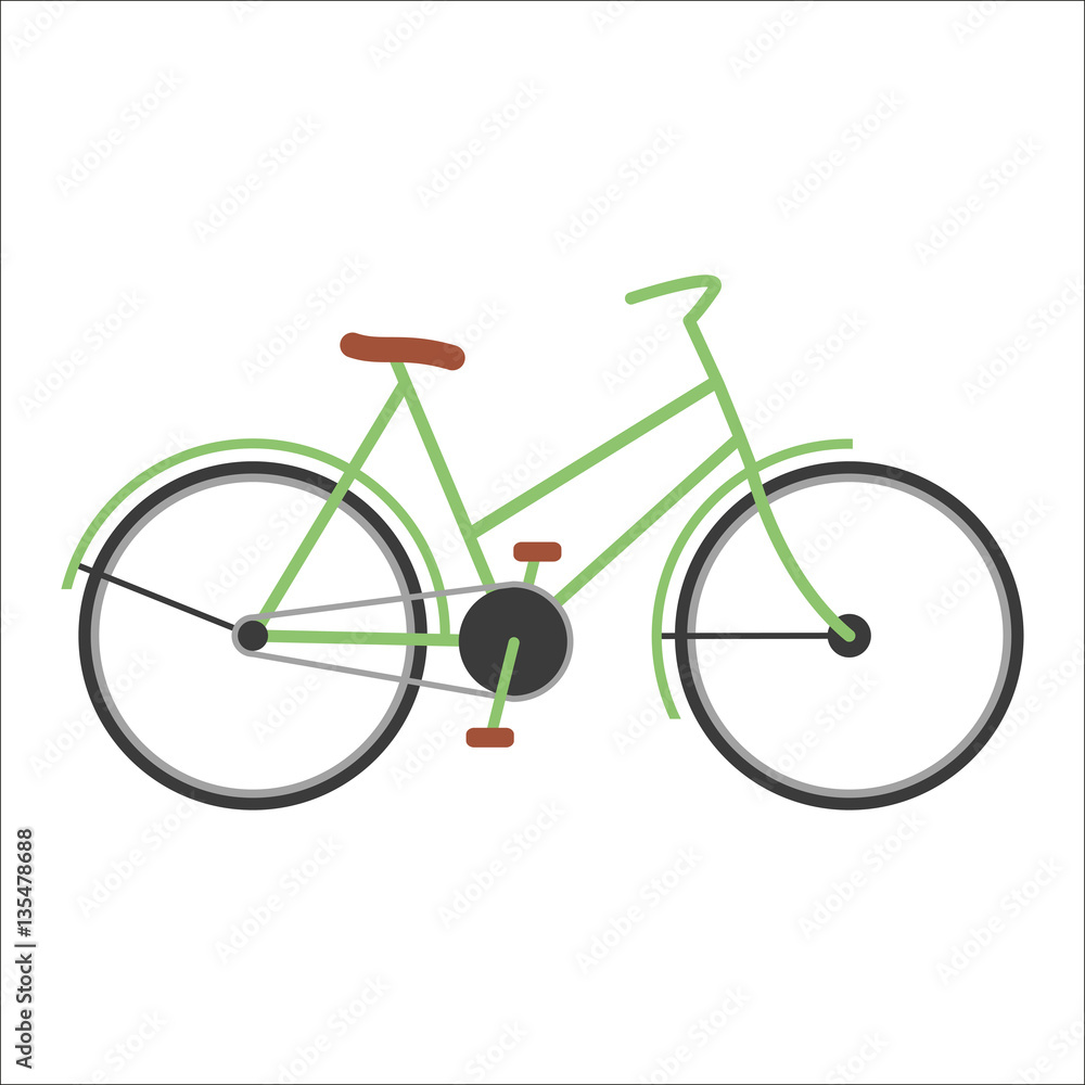 Hipster bicycle flat vector illustration. Hipster bicycle flat vector illustration.