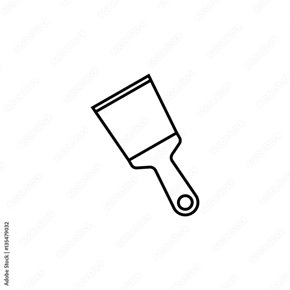 Spattle & Scraper line icon, build & repair elements, construction tool, a linear pattern on a white background, eps 10. Spattle & Scraper line icon, build & repair elements, construction tool, a linear pattern on a white background, eps 10.