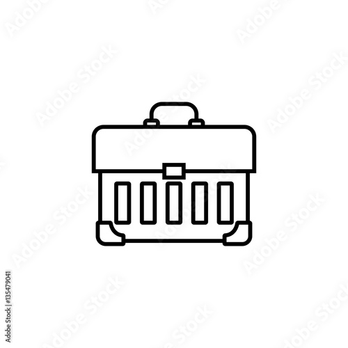 Tool box line icon, build & repair elements, construction tool, a linear pattern on a white background, eps 10.