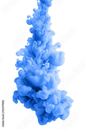 blue ink splash