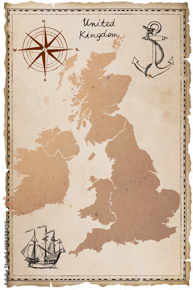 Stara mapa - Wielka Brytania