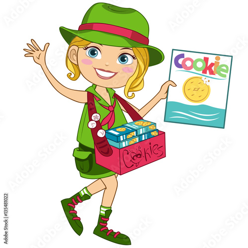 Girl scout with cookie