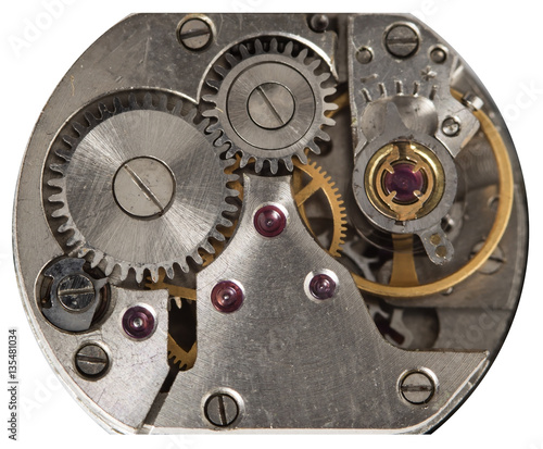 Wallpaper Mural clockwork old mechanical USSR watch, high resolution and detail Torontodigital.ca