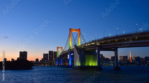 東京　お台場　レインボーブリッジ・スペシャルライトアップ
