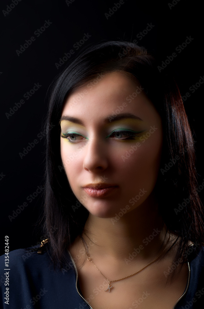 Perfect portrait girl in the studio Perfect portrait girl in the studio