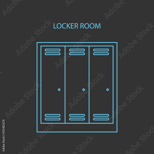Locker icon set.