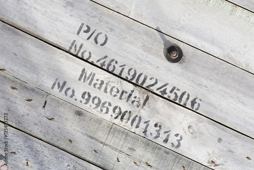 Number on Old-wood photo