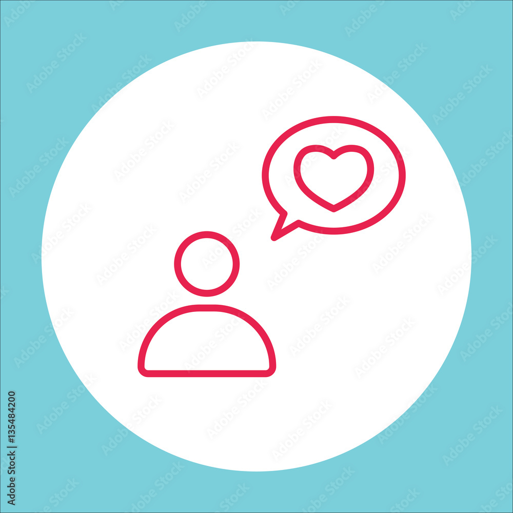 love confession line icon love confession line icon