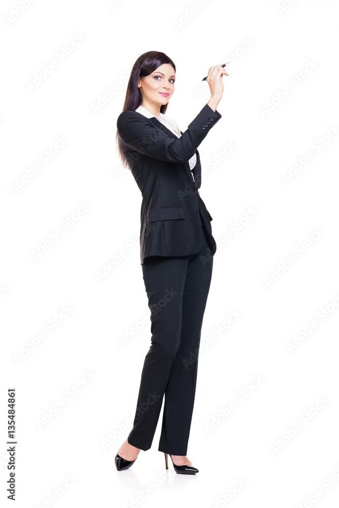 Young, confident, successful and beautiful business woman isolat Young, confident, successful and beautiful business woman isolat