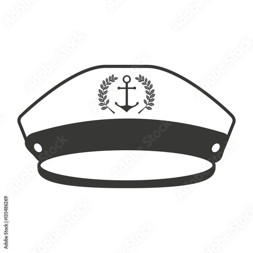 sailor cap isolated icon vector illustration design