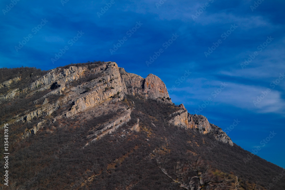 Panorama view to Demirji mountain range, Crimea