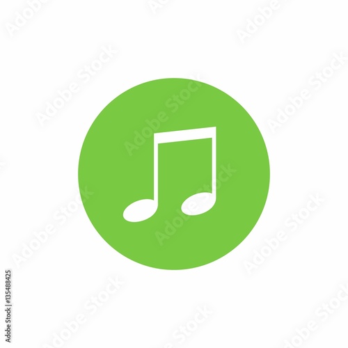 Music note icon vector design isolated on white background 