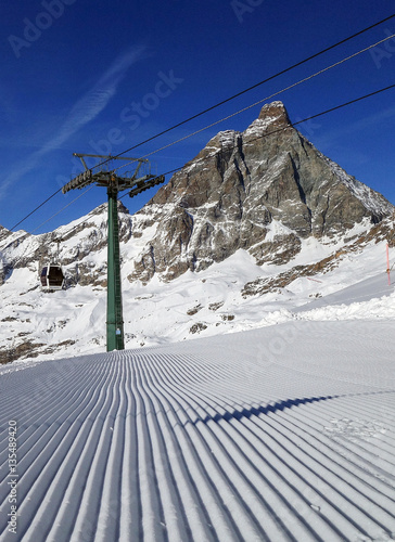 Groomed Piste, Breuil-Cervinia, Salette, Italy 
 photo