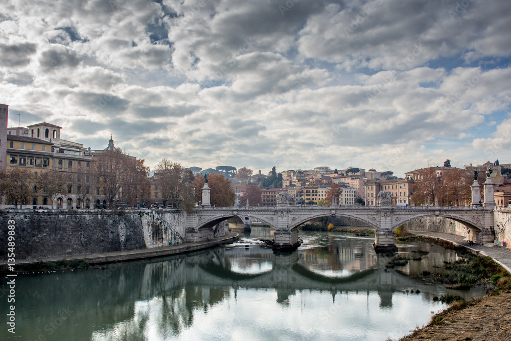 Rom Engelsbrücke Tiber