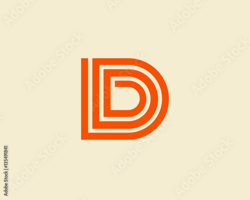 
Letter D logo line design abstract  ,logo icon design template.
