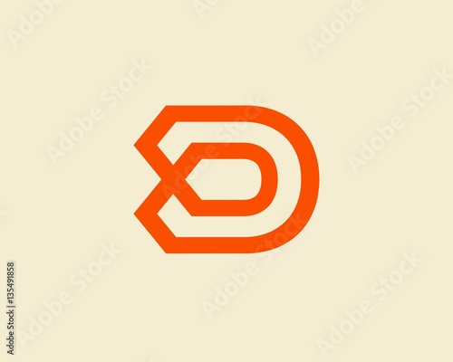 
Letter D logo  design abstract  ,logo icon design template.