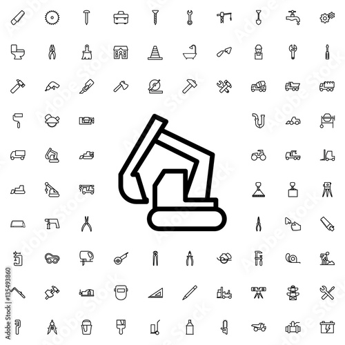 excavator icon illustration