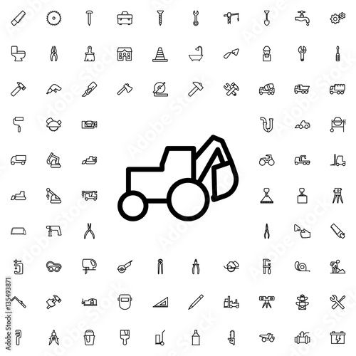 excavator icon illustration