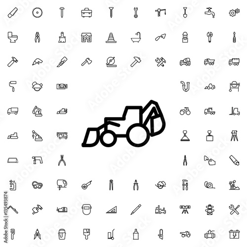 excavator icon illustration
