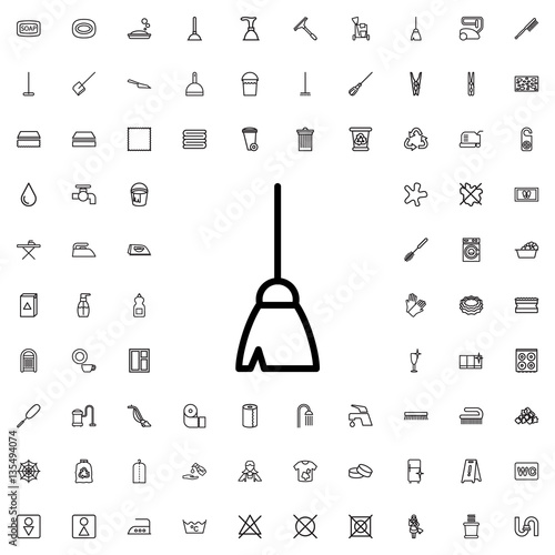 broom icon illustration