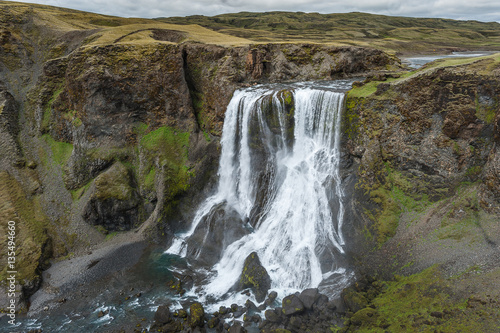 Fagrifoss. Iceland waterfall.