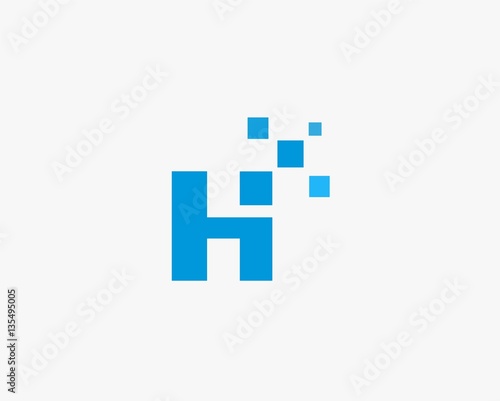 Abstract letter H logo design template ,technology , app vector symbol icon.