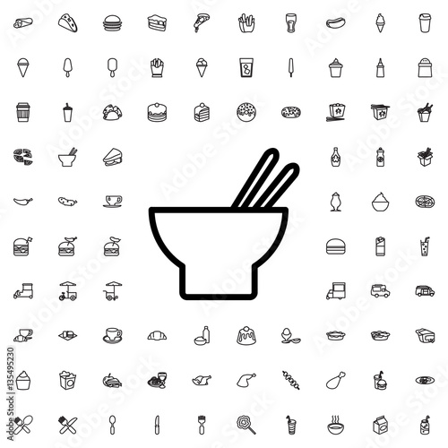 asian food icon illustration