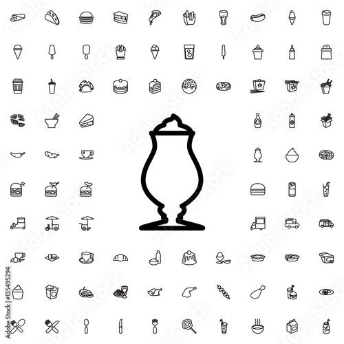 milkshake icon illustration
