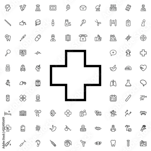 medical cross icon illustration