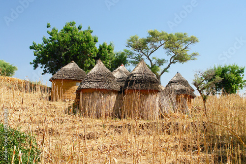 View of the Chieftains village Oudjila of Podoko people in Cameroon 