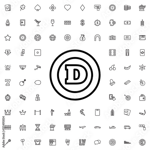 d letter icon illustration