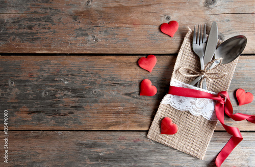 Valentines day romantic dinner background