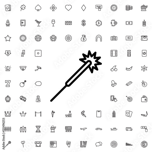 sparklers icon illustration