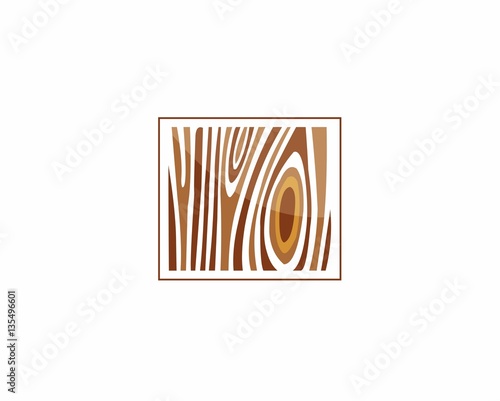 Wood sign icon, tree growth rings , logo icon design template.