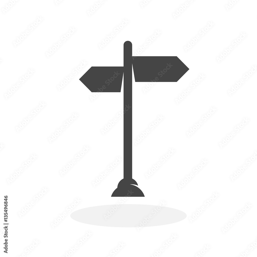 Signpost Icon. Vector logo on white background Signpost Icon. Vector logo on white background