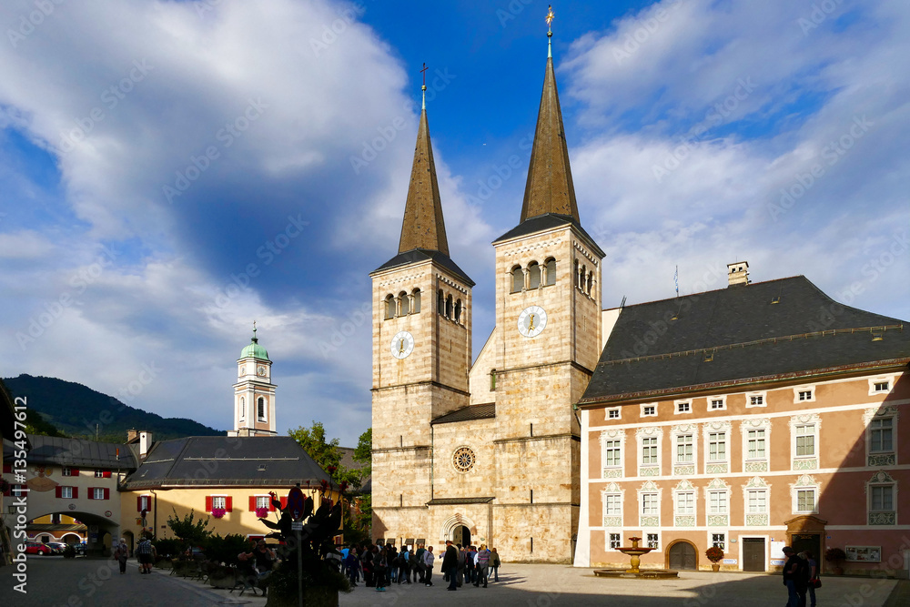 Königlichen Schloss Berchtesgaden, Stiftkirche, Oberbayern, Deutschland