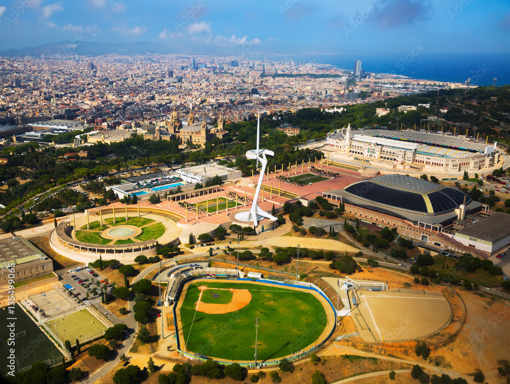 Obraz premium Aerial view of Sports Complex in Barcelona