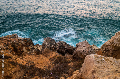 Cliffside View of the Atlantic Ocean in Portugal