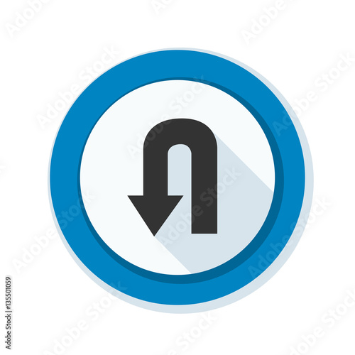 U-Turn sign illustration