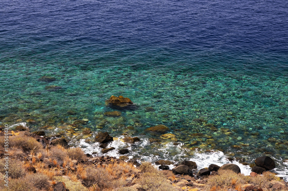 Roque de Bonanza beach on El Hierro, Canary island, Spain