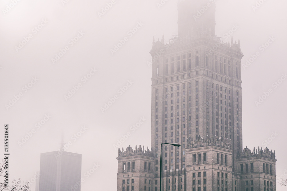 smog w Warszawie - obrazy, fototapety, plakaty 